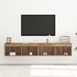 Armoires murales pour TV vidaXL avec éclairage LED 2 Pièces Chêne artisan 80x30x30 cm
