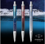 PARKER IM Premium Portal  Stylo bille  Dégradé de rouge  recharge bleue pointe moyenne  Coffret cadeau