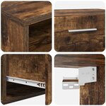 vidaXL Meuble TV Chêne fumé 100.5 x 39 x 30 cm Bois d'ingénierie