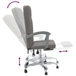 vidaXL Fauteuil inclinable de bureau Taupe Tissu