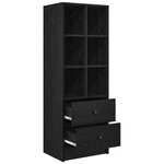 vidaXL Unité de rangement en chêne noir Chêne noir Bois d'ingénierie