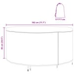 vidaXL Housse pour mobilier d'extérieur 182 x 182 x 85 cm Tissu 210D