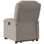 vidaXL Fauteuil inclinable électrique taupe tissu