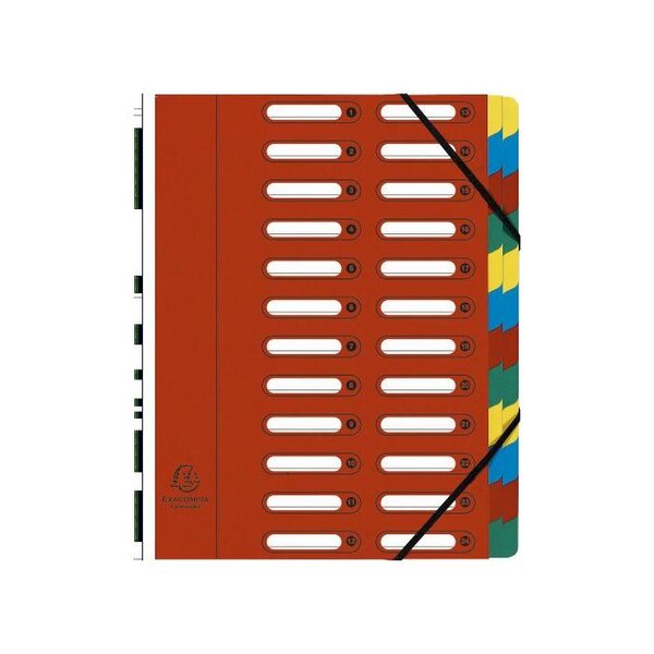 Trieur Harmonika  A4  24 compartiments  rouge EXACOMPTA