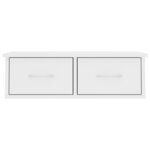 vidaXL Étagère murale et tiroirs Blanc 60x26x18 5 cm Bois d'ingénierie