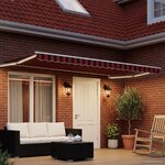 vidaXL Store rétractable manuel avec LEDs 4 × 3 m