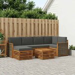 vidaXL Ensemble de canapé d'angle 6 Pièces Naturel et Anthracite