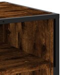 vidaXL Meuble TV chêne fumé 61x40x46 cm bois d'ingénierie et métal