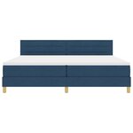vidaXL Lit boxspring avec matelas avec matelas Bleu 200 x 200 cm tissu