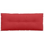 vidaXL Coussin de Dos Rouge 120 x 19 x 50 cm tissu