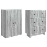 vidaXL Ensemble de Meubles 2 Pièces 66 x 34 5 x 90 cm Bois d'ingénierie