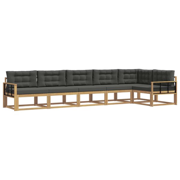 vidaXL Ensemble de canapés d'extérieur 4 pc Blanc et anthracite