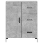 vidaXL Buffet haut Gris béton 69 5x34x180 cm Bois d'ingénierie
