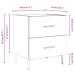 vidaXL Table de chevet chêne sonoma 40x35x47 5 cm bois d’ingénierie