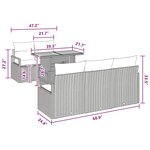 vidaXL Ensemble de canapé de jardin 6 Pièces gris et bleu marine