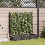 vidaXL Pots de jardin Noir 120 x 40 x 126 cm Acier