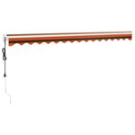 vidaXL Auvent rétractable automatique orange et marron 4x3 m