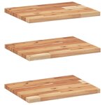 vidaXL Étagères flottantes 3 Pièces 60x30x2 cm acacia massif à l'huile