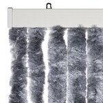 vidaXL Rideau anti-mouches argenté 100x200 cm chenille