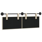 vidaXL Tête de lit suspendue Crème tissu