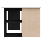 vidaXL Bureau d'angle Noir 145x100x76 cm Bois d'ingénierie