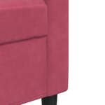 vidaXL Canapé à 2 places Rouge bordeaux 120 cm Velours