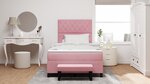 vidaXL Lit à Sommeil avec Matelas & Banc Rose 120x200 cm Velours