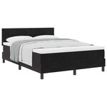 vidaXL Lit à ressorts avec matelas Noir 140 x 190 cm Velours