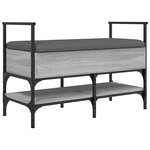 vidaXL Banc à chaussures sonoma gris 85 5x42x57 5 cm bois d'ingénierie