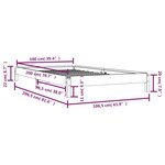 vidaXL Lit empilable Noir 100x200 cm Bois de pin massif