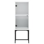 vidaXL Armoire latérale avec porte en verre blanc 35x37x100 cm