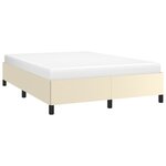 vidaXL Cadre de lit sans matelas crème 140x190 cm similicuir