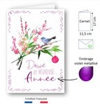 Carte douce et heureuse année + enveloppe