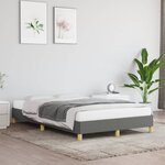 vidaXL Cadre de lit sans matelas gris foncé 120x190 cm tissu