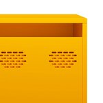 vidaXL Meuble TV jaune moutarde 202x39x43 5 cm acier laminé à froid