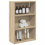 vidaXL Armoire murale de salle de bain Chêne Sonoma 40 x 16 x 62 5 cm