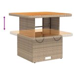 vidaXL Ensemble de bistro 3 Pièces avec coussins beige résine tressée