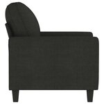 vidaXL Fauteuil Noir 60 cm Tissu
