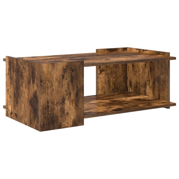 vidaXL Table basse Chêne fumé 90 x 50 x 33 cm Bois d'ingénierie