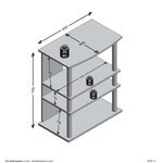 FMD Meuble TV/Hi-Fi avec 3 compartiments 65x40x79 2 cm Chêne