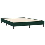 vidaXL Sommier à lattes de lit et matelas vert foncé 160x210cm velours
