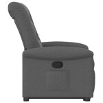 vidaXL Fauteuil inclinable Gris foncé Tissu