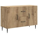 vidaXL Buffet Chêne artisanal 89 x 34 5 x 60 cm Bois d'ingénierie