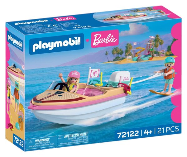 72122 Bateau d Aventure Rapide avec Barbie et Ken