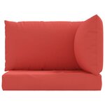 vidaXL Coussins de palette 3 Pièces rouge tissu oxford