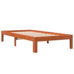 vidaXL Cadre de lit sans matelas cire marron 90x200 cm bois pin massif