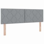 vidaXL Lit à ressorts avec matelas Gris clair 140 x 200 cm tissu