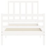 vidaXL Cadre de lit sans matelas blanc 100x200 cm bois de pin massif
