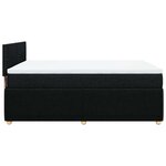 vidaXL Sommier à lattes de lit avec matelas Noir 140x200 cm Tissu