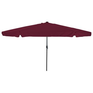 Parasol de jardin vidaXL avec éclairage LED ø395x245 cm Rouge bordeaux